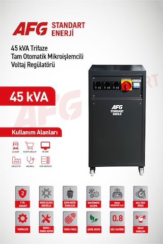 45 Kva Trifaze Tam Otomatik Mikroişlemcili Voltaj Regülatörü