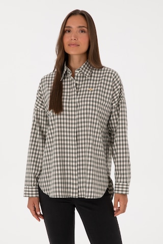 U.s. Polo Assn. Kadın Koyu Yeşil Gömlek Desenli 50316679-vr079 Koyu Yesıl