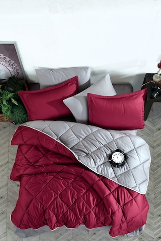 Çift Kişilik Ranforce Yorgan Prestige V1 Borgo Gri Çok Renkli