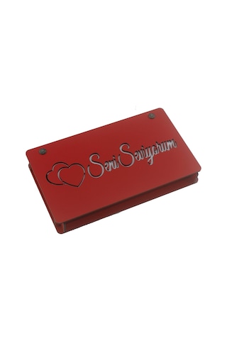 Mutluadim Kırmızı Kutuda Isme Özel 24 Adet Madlen Çikolata Sevgiliye