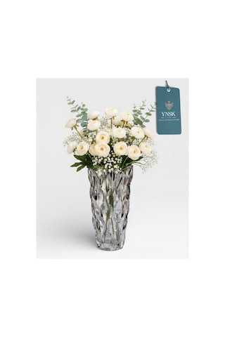 Chacha Home Luxury Prısm İthal Cam Vazo 24x13 Cm Füme