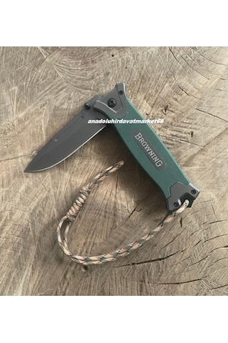Brownıng 364 Carbon Çelik Özel Cep Çakısı Kamp Çakısı Klipsli Cep Çakısı 22mm Mini Çakı Yeşil