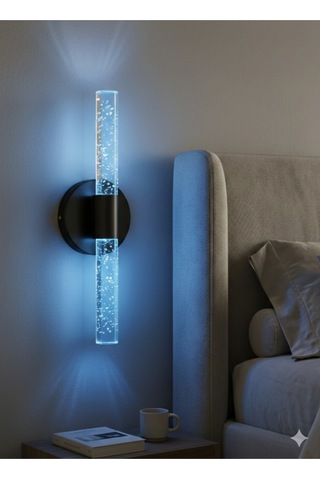 Bubbleflux Large 51 Cm Modern Tasarım Led Aplik - Duvar Lambası - Antrasit Gri - Elektrikli - Rgb Kumandalı Antrasit Rgb Elektrikli Kumandalı