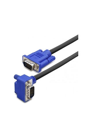 Vga 90 Derece Kablo 15 Pin Vga Düz Ve 90 Derce L Tipi Görüntü Kablosu 1.5m