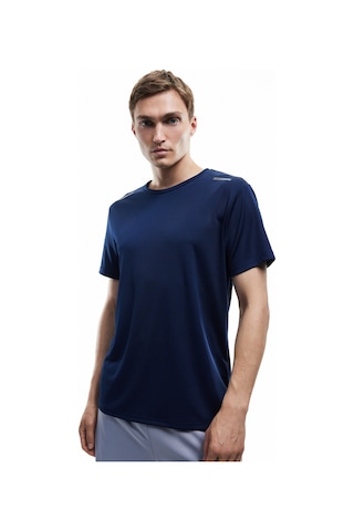 Koton Kısa Kollu Baskılı Regular Fit Bisiklet Yaka Spor Tişört Lacivert 5sam10157nk Lacivert