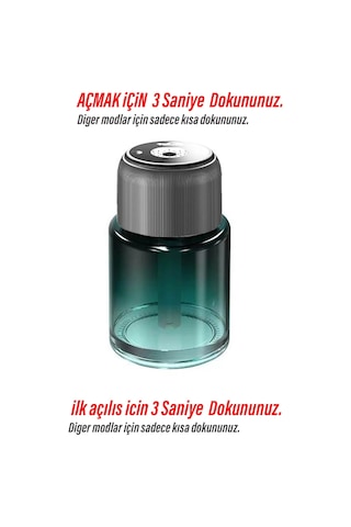 Diğer - Akıllı Oda Araç Koku Difüzörü Hava Nemlendirici Şarjlı Lazer Yıldız Projeksiyonlu Buhar Makinesi Narenciye