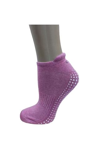2'li Set Tabanı Silikonlu Plates & Yoga Kadın Çorap-pembe Pembe