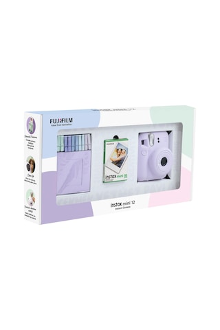 Fujifilm Instax Mini 12 Fotoğraf Makinesi + 10'lu Film + Mandal Lila