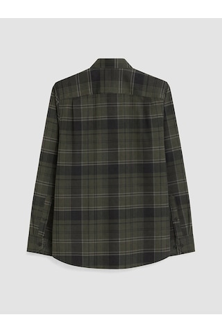 Lcwaıkıkı Classic Haki Regular Fit Ekose Erkek Gömlek