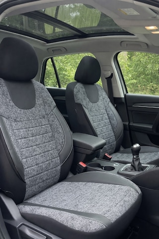 Lifos Hafif Ticari Serisi Koton Kumaş Oto Koltuk Kılıfı Tam Set Berlıngo-caddy-connect-courıer-doblo-dokker-partner Gri