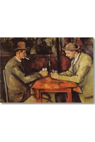 Cakasepetim Kagit Oynayanlar Paul Cezanne Ahşap Mdf Tablo