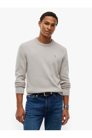 Tommy Hilfiger Tjm Slım Ess Sweater Ext Erkek Gri Kazak - Dm0dm21787