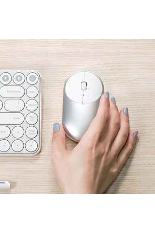 Xindoker Xiaomi Mi Portable 2 Kablosuz Mouse: Bt 4.2/2.4g Çift Mod, 4000dpı, Alüminyum Gövde, Windows/mac/android Uyumlu Ofis/ev Kullanıma