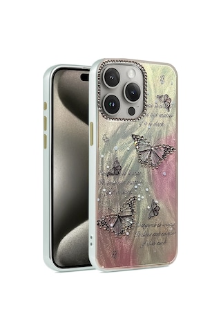 Newface - 49 - Apple iPhone Uyumlu 15 Pro Max Kılıf Blade Aynalı Desenli Kapak - - Kmrsfres - Desen 6