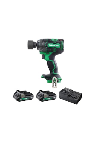 Hikoki WR18DH-2.0 18V/2.0AH 345NM 1/2" Çift Akülü Kömürsüz Şarjlı Darbeli Somun Sıkma Makinesi