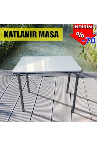 Depolife 60X80 Cm Bilgisayar Masası Mutfak Masası Katlanır Masa Portatif