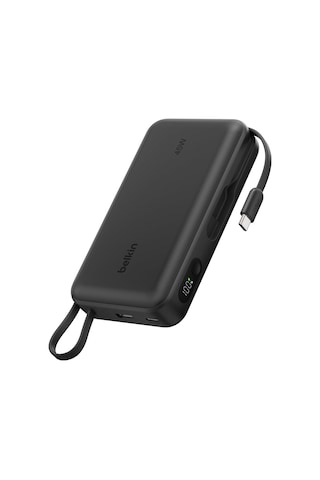 Ultracharge 20000 Mah Usb-c Kablolu Ve Ekranlı Power Bank, Siyah