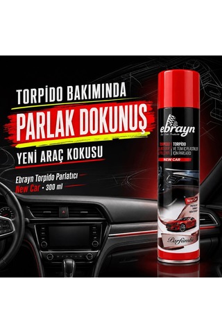 Universal Araç İçi Torpido Ve Tüm Araç İçi Plastikler İçin Parlatıcı Sprey - Parfümlü New Car 300 Ml