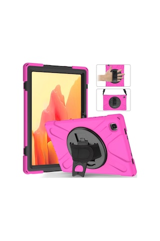 Samsung Galaxy T220 Tab A7 Lite 8.7 Kılıf Amazing Tablet Kapak - Pembe Arka Kapak