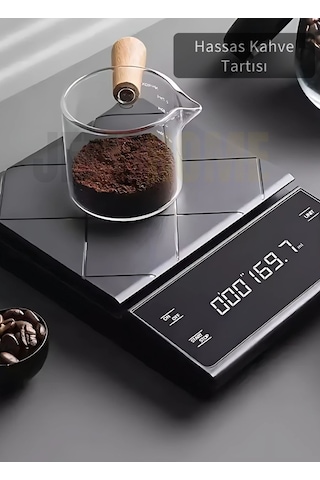Jet's Home Kahve Terazisi Hassas Zaman Ayarlı Elektronik Mutfak Tartısı
