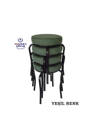 Siyah Ayaklı 4 Adet Mutfak Balkon Taburesi