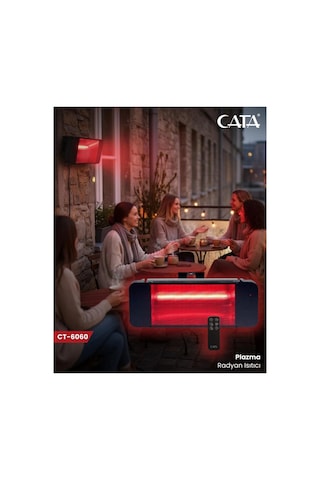 CATA CT-6060 3 Kademe Isı Ayarlı Plazma Dış Mekan Isıtıcı