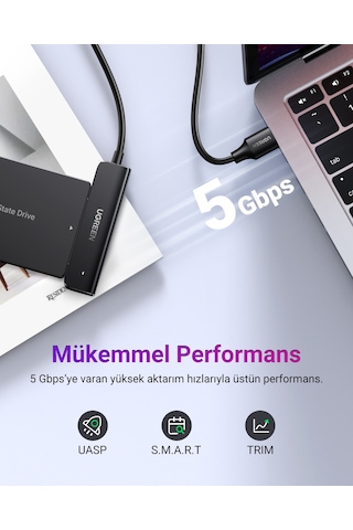 Ugreen Usb-a 3.0 To 2.5-ınch Sata Dönüştürücü Adaptör, 70609