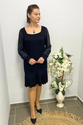 Mia Butik Kadın Siyah Queen Elbise Siyah