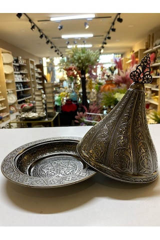 Osmanlı Büyük Böy Kap Eskitme Gümüş