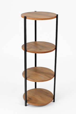 4 Katlı Raf - Çiçeklik, Organizer, Sehpa Ve Köşe Rafı Siyah