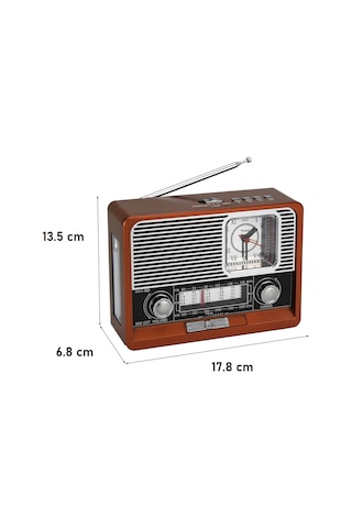 KTF-1647 Nostalji Radyo Bluetooth Hoparlör