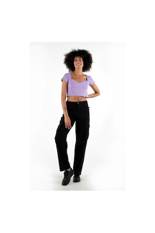 Alexander Gardi Alexandergardı Queen Anne Yaka Crop Bluz B24-00217 001