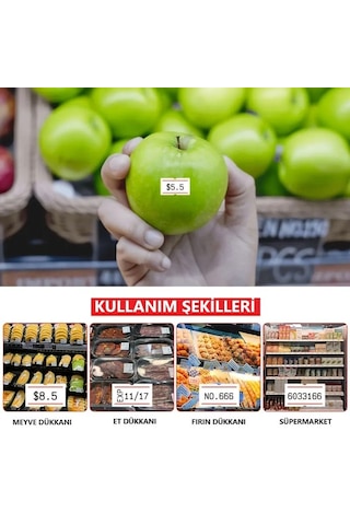 Mx5500 Meto 12x21cm Beyaz Kırmızı Çizgili Fiyat Etiketi 12.adet.etiket