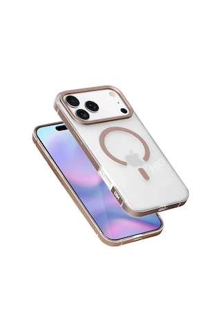 Apple Uyumlu iPhone 17 Pro Hbc-394 Himalayas Magsafe Kapak - Çöl Titanyum
