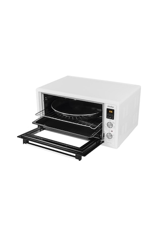 Simfer 4558 Beyaz 45 LT Turbo Fan Mini / Midi Fırın -  6 Fonksiyon, Dijital Ekran, Pop-Up Düğme,Yoğurt Yapma