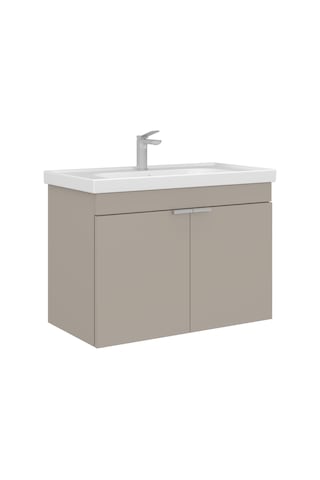 Orka Desna 80 Cm Çöl Beji Banyo Dolabı Alt Modül Lavabo Çöl Beji