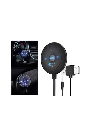 Suntek 2'si 1 Arada Fm Bluetooth 5.0 Verici Alıcı Aux Ses