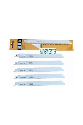 Kayasan 5 Adet Tilki Kuyruğu Kılıç Testere Bıçağı Metal 225 MM
