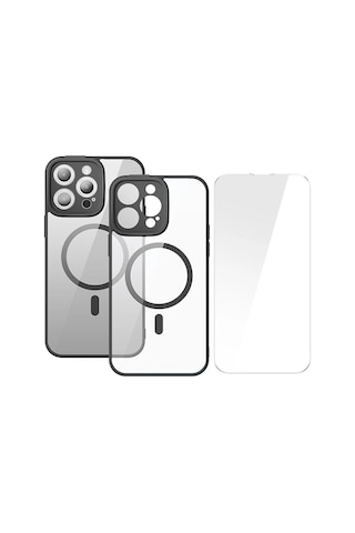 Baseus Frame Series Apple iPhone Uyumlu 14 Pro Max 6.7 Kamera Koruyuculu Magsafe - Kılıf + Tempered Ekran Koruyucu- 5775