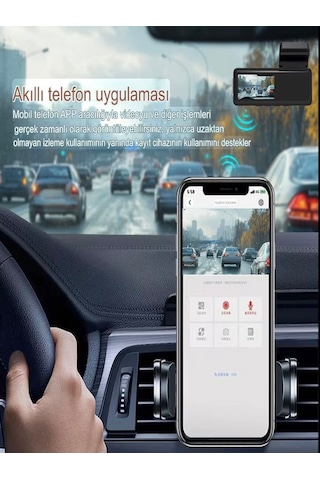 Lcd Ekranlı Ön Ve Arka Kamera 4k Gece Görüşlü 140 Açı Ultrahd Ar