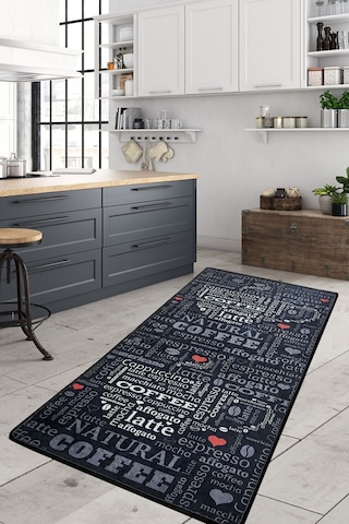 Chilai Home Fincan Siyah Dekoratif Halı Djt Siyah