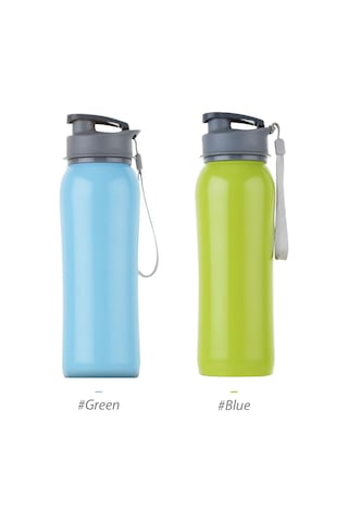 Padalink 750ml Paslanmaz Çelik Spor Su Bardağı, İç Mekan Ve Dış Mekan Kullanıma Uygun, Damlacık Önleyici Kapak Ve Nilon Askı İle Taşınabilir Çok Renkli