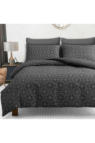 King Boy Yatak Takımları Çift Fırçalı Mikrofiber Battal Boy Nevresim Takımı 3 Parça Fermuarlı Yatak Seti, Ultra Yumuşak Anti Alerjik Kolay Bakım Ütü Yapmaz King 230 X 220 Cm , Kömür / Gri Çok Renkli