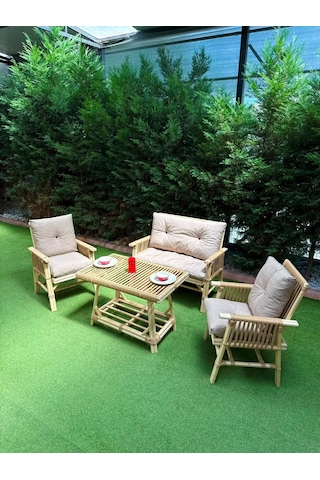 Mardin Bahçe Balkon Mobilyası 2+1+1+masa Premium Ahşap Bahçe Takımı Balkon Mobilyası Diğer