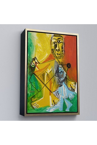 Çerçeveli Pablo Picasso - Adam Ve Çocuk Tablosu - Homme Et Enfant-7328