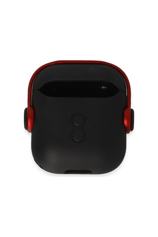 Airpods Uyumlu, 2 2.nesil Cool Kılıf - Siyah-kırmızı