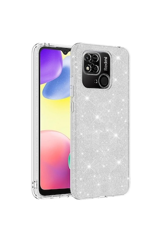 Xiaomi Uyumlu Redmi 10c Kılıf Zore Parıltılı Simli Shining Silikon