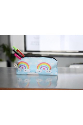 Gökkuşağı Tatlı Kalemlik - Okul Kalemliği-makyaj Çantası Mod1