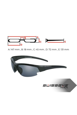 Swisseye Gardosa Evolution M/p Taktik Gözlük 40271 - 3 Lensli Balistik Atış Gözlüğü Siyah