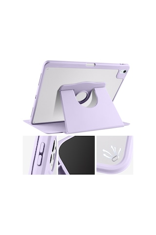 Apple Uyumlu iPad Air 4/5. Nesil 10.9 Kılıf Termik Kalem Bölmeli Dönebilen Standlı Kılıf 10.nesil Değildir Kılıf